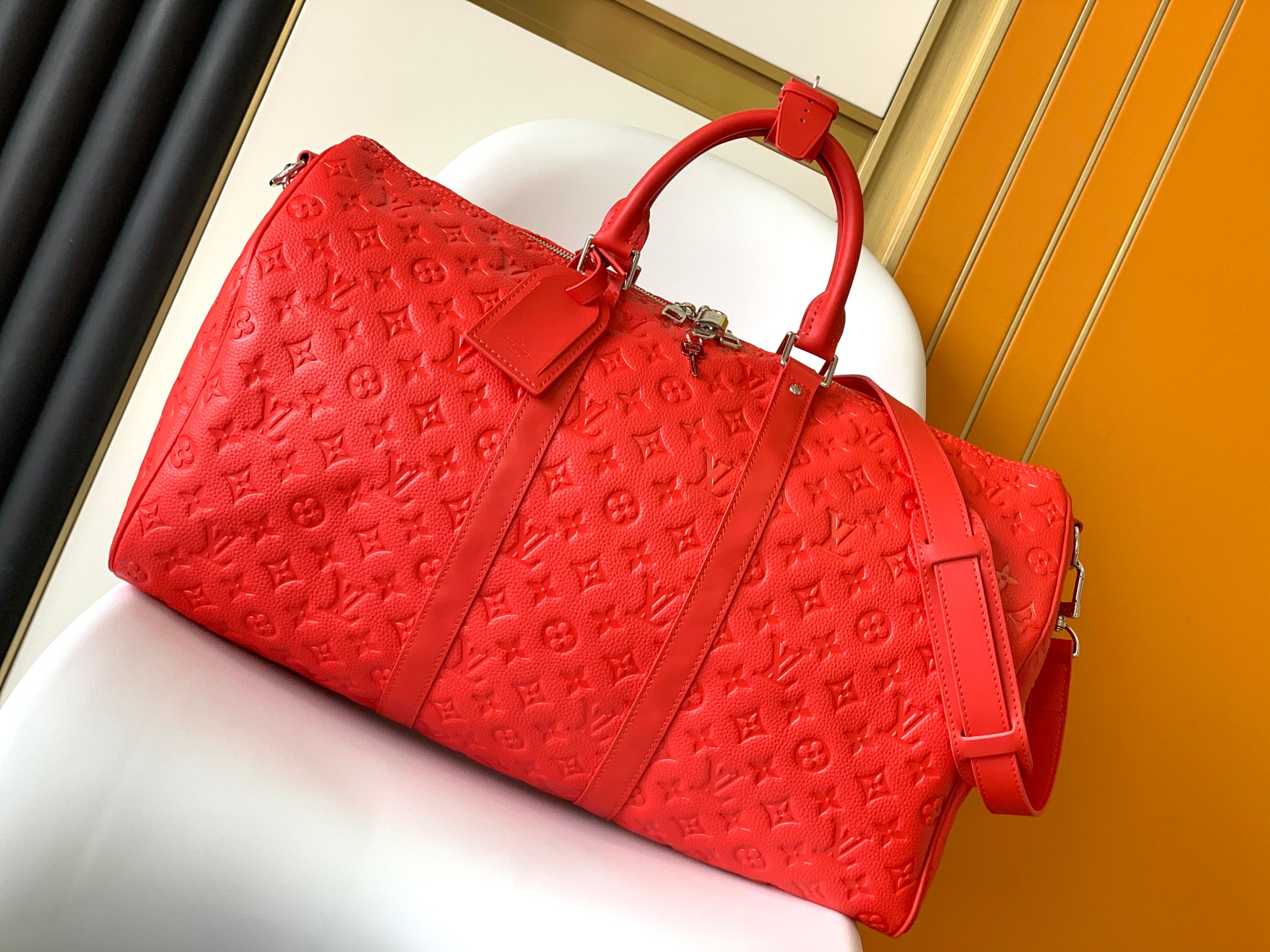 Louis Vuitton LV Keepall Travel Bags Green Orange Red Yellow M23748
