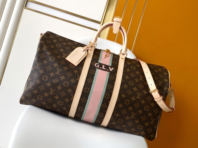 Louis Vuitton Keepall Bandoulière 55 Monogram Canvas Travel Bag 1 Louis Vuitton Keepall Bandoulière 55 Monogram Canvas Travel Bag