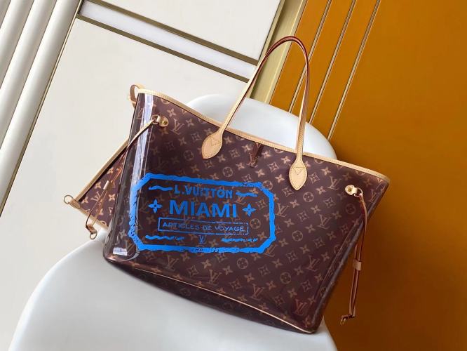 Louis Vuitton Neverfull Tote Bag Monogram Canvas with Leather Trim Brown 1 Louis Vuitton Neverfull Tote Bag Monogram Canvas with Leather Trim Brown