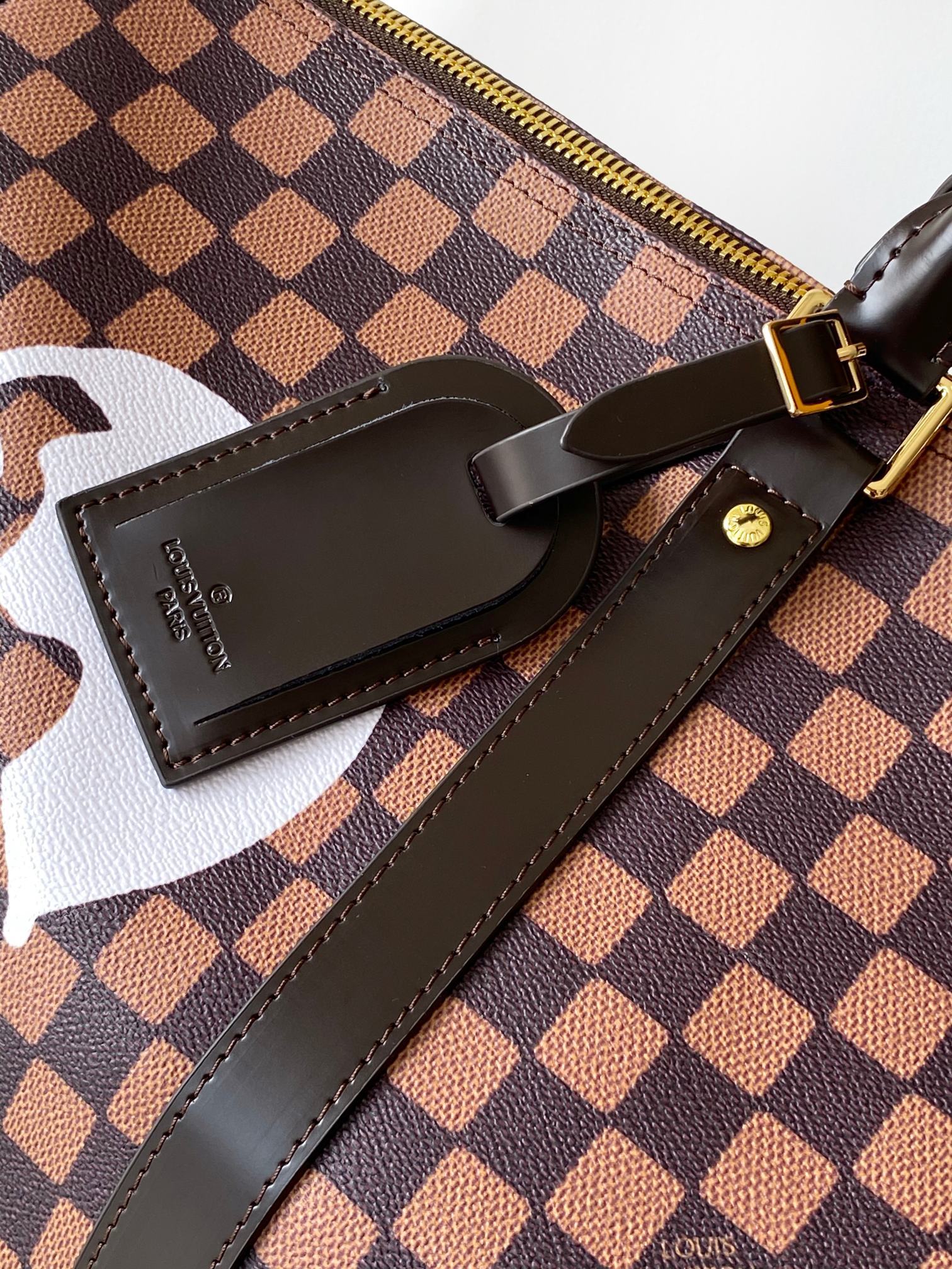 N40799啡格 163c01动态芯片 本款 Keepall Bandoulière 50 旅行袋取材
