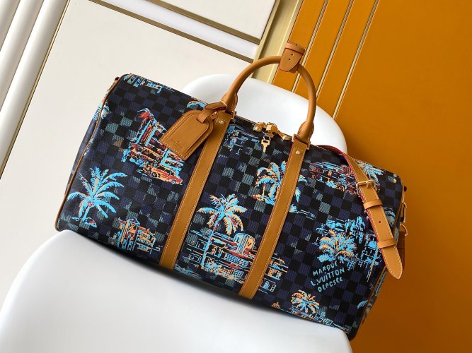 Louis Vuitton Keepall Bandoulière 50 Damier Palm Travel Bag, 50 x 29 x 23 cm 1 Louis Vuitton Keepall Bandoulière 50 Damier Palm Travel Bag, 50 x 29 x 23 cm