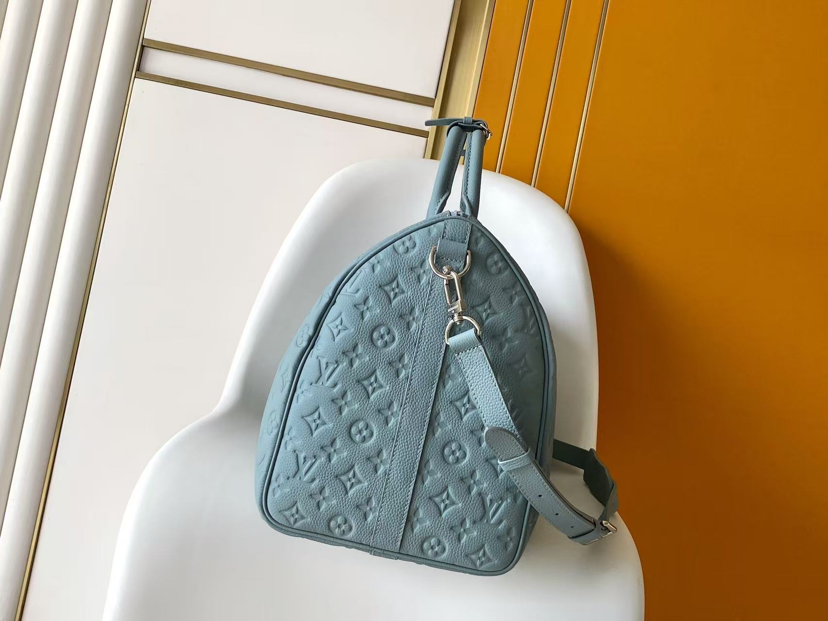 LV Embossed Monogram Light Keepall Bag