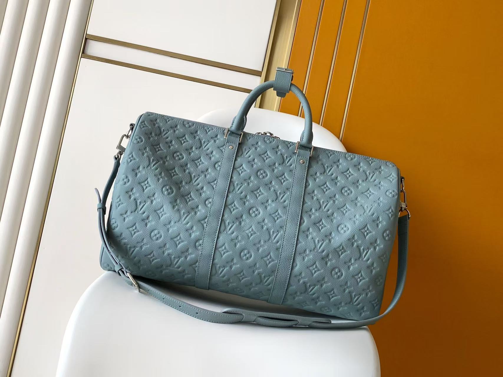 LV Embossed Monogram Light Keepall Bag