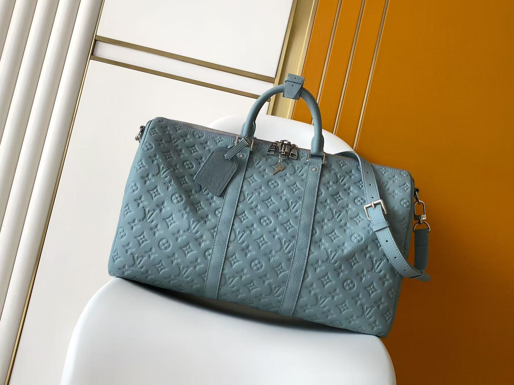 LV Embossed Monogram Light Keepall Bag