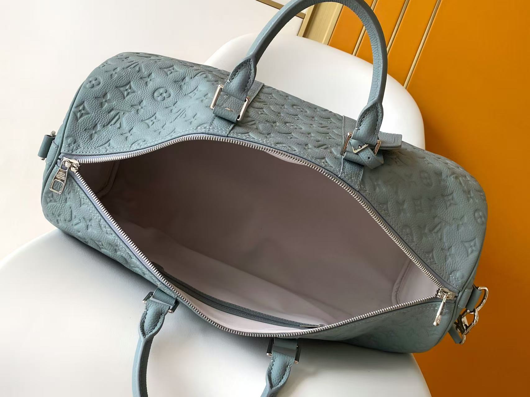 LV Embossed Monogram Light Keepall Bag
