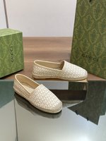 Gucci Espadrilles Single Layer Shoes Buy best quality Replica
 Printing Women Canvas Hemp Rope Rubber Straw Woven Fashion