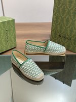 Gucci Espadrilles Single Layer Shoes Buy Online
 Printing Women Canvas Hemp Rope Rubber Straw Woven Fashion
