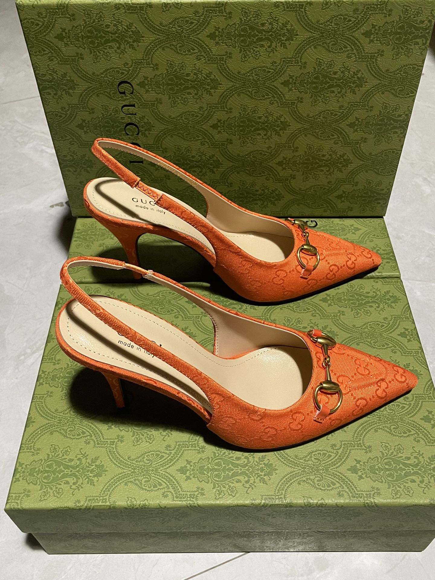 NO:761089,Orange double G cloth replacement picture, real shot of large goods, sandals, sandals19860909橙色双G布补图 大货实拍,凉鞋,sandals,Women's Shoes