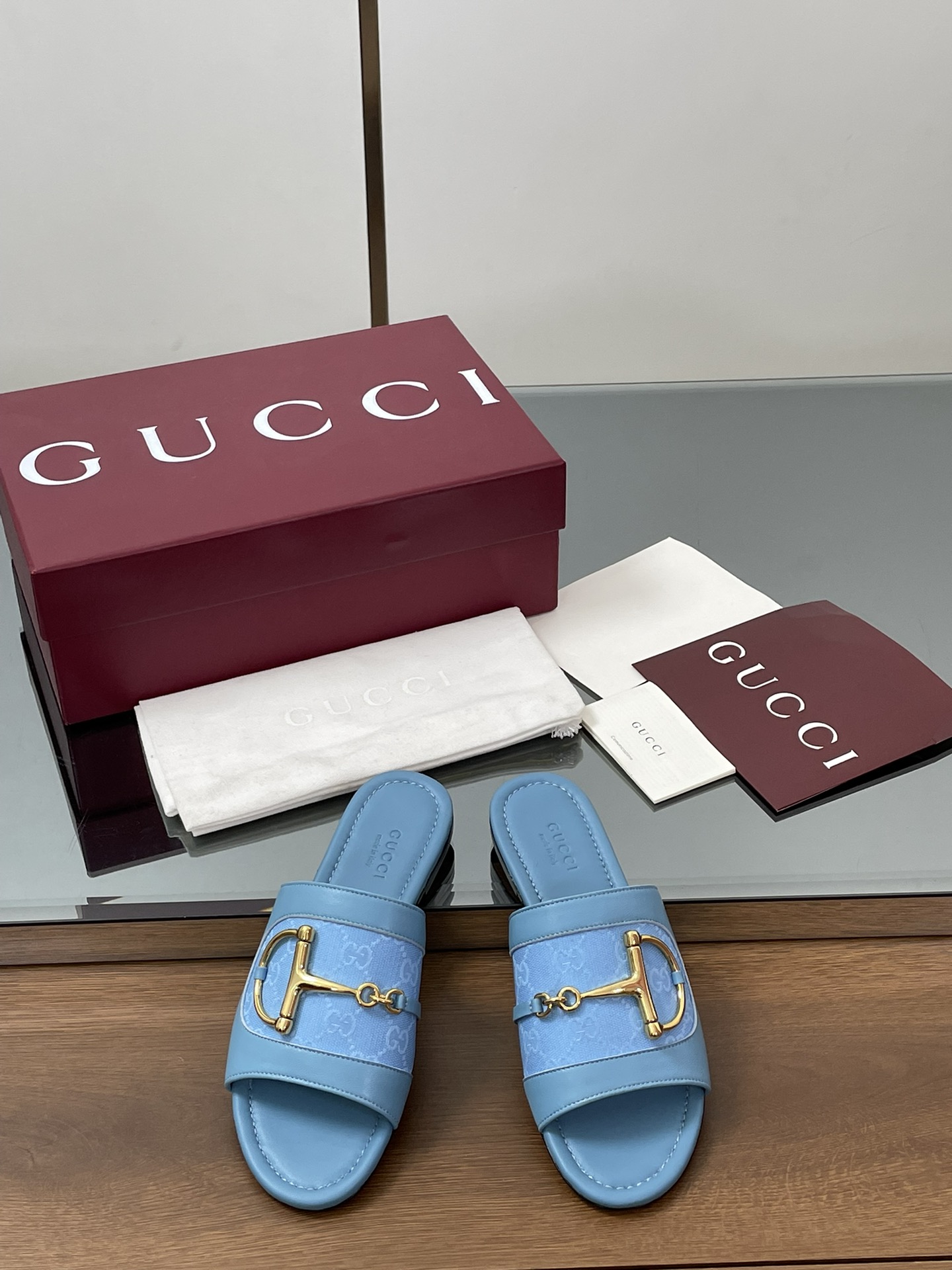 Gucci D-Ring Leather Slide Sandals Women's Summer Flat Mules 3 i1745404192 8505 1