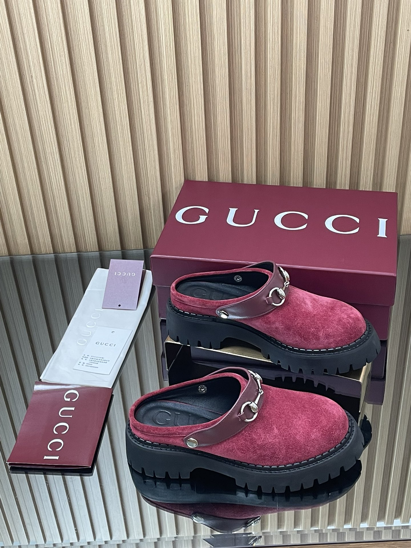 Gucci Paardenbit Muiltjes met Dikke Zool - Stijlvol en Comfortabel