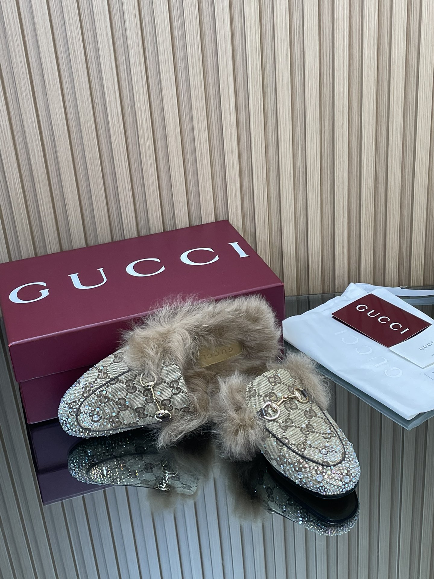 Gucci Jordaan Crystal Embellished Loafer Mules - Supreme Quality & Comfort 8 i1759043506 105 6