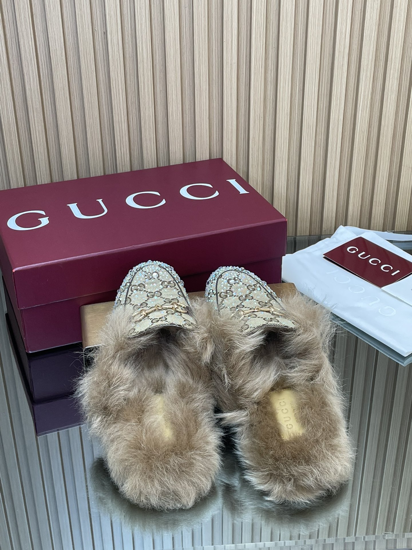 Gucci Jordaan Crystal Embellished Loafer Mules - Supreme Quality & Comfort 6 i1759043506 1564 4