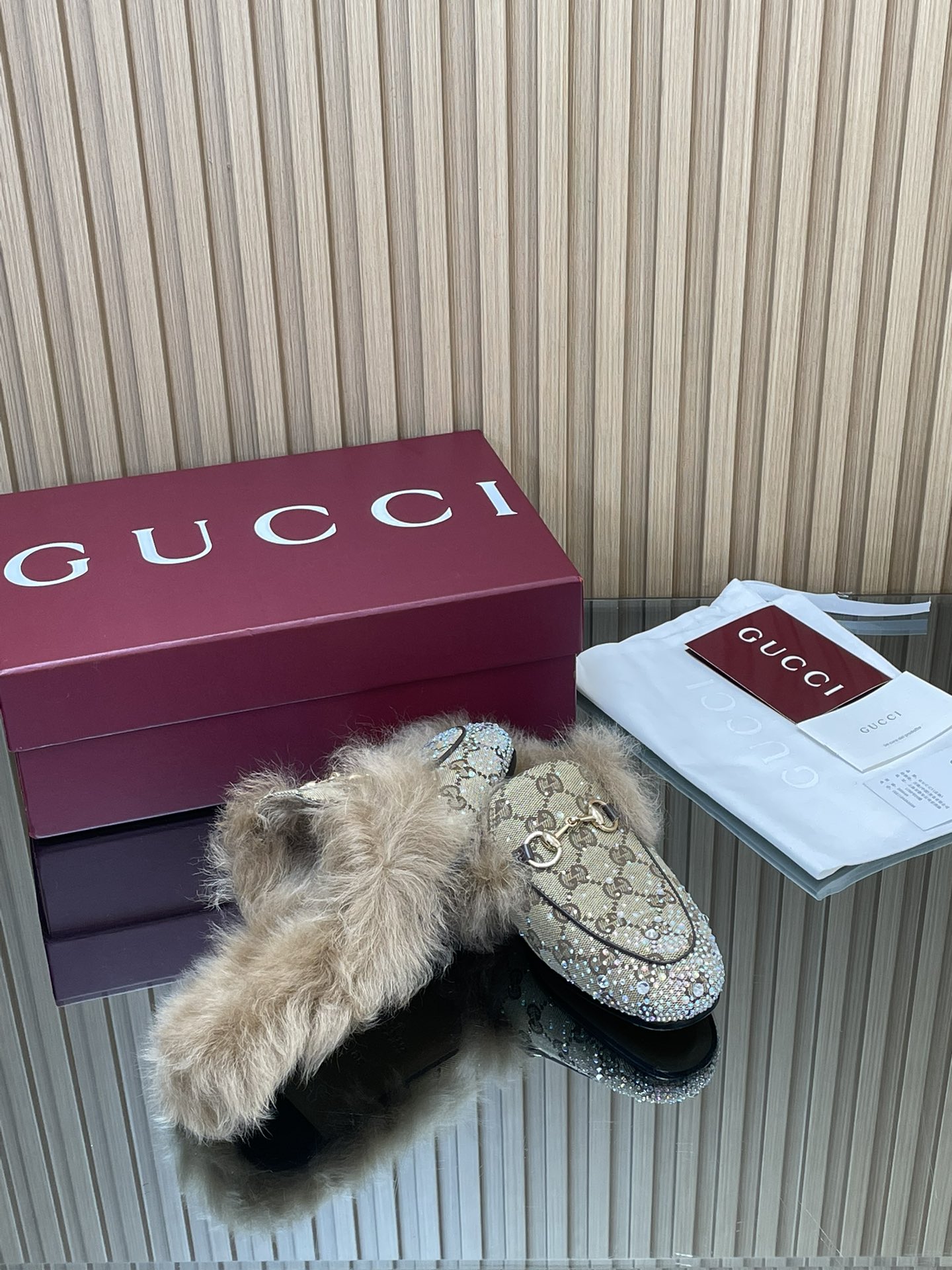 Gucci Jordaan Crystal Embellished Loafer Mules - Supreme Quality & Comfort 9 i1759043506 3155 3