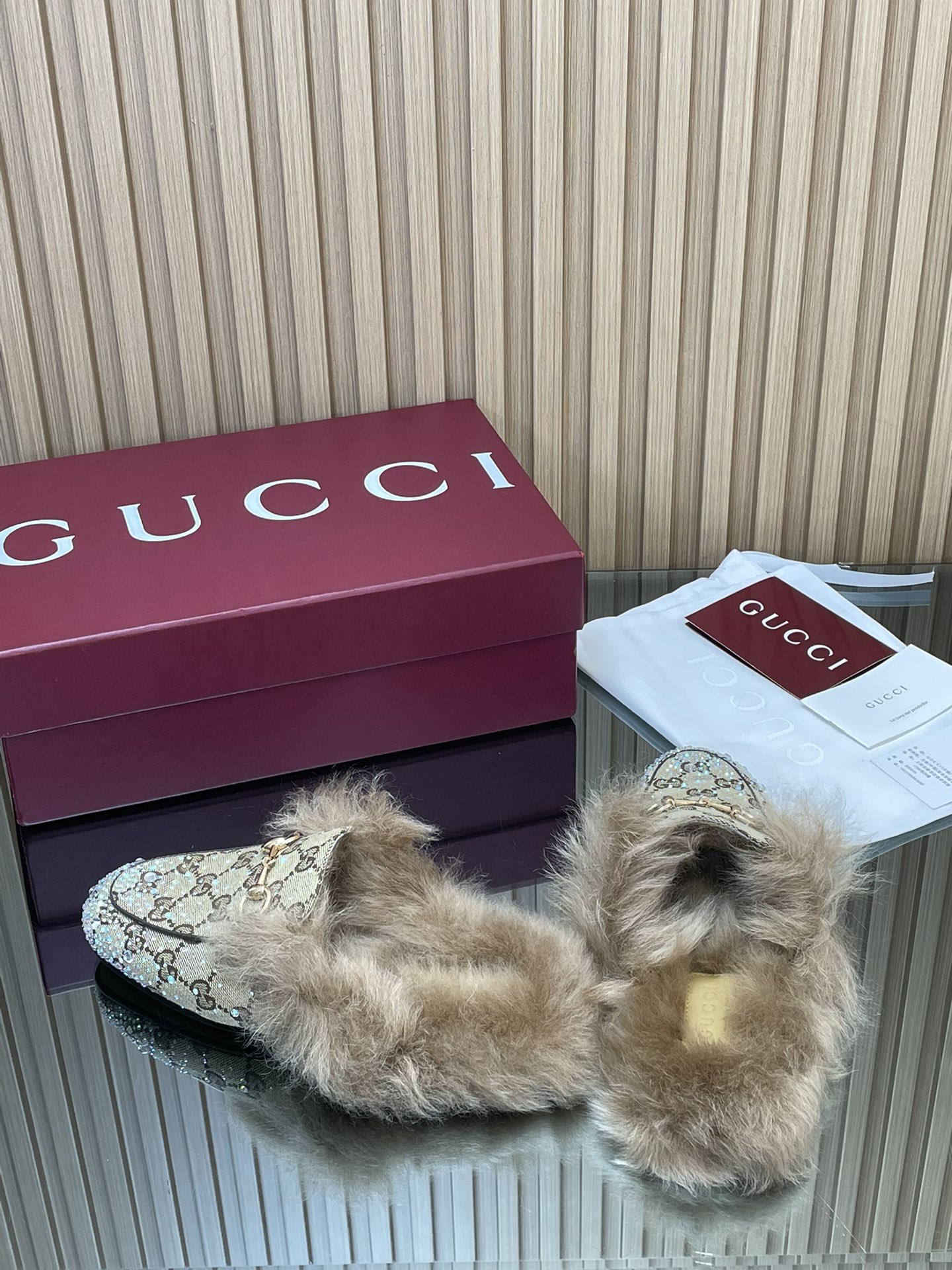 Gucci Jordaan Crystal Embellished Loafer Mules - Supreme Quality & Comfort 7 i1759043506 489 8
