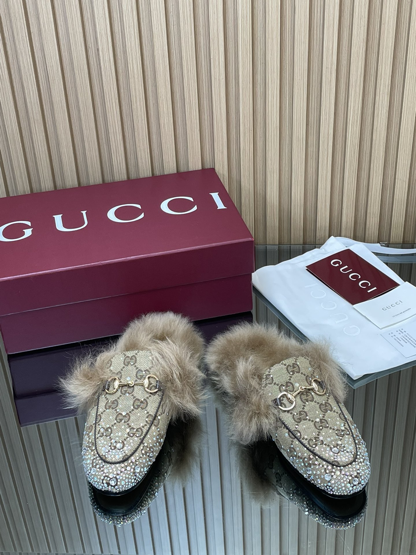 Gucci Jordaan Crystal Embellished Loafer Mules - Supreme Quality & Comfort 3 i1759043506 6634 5