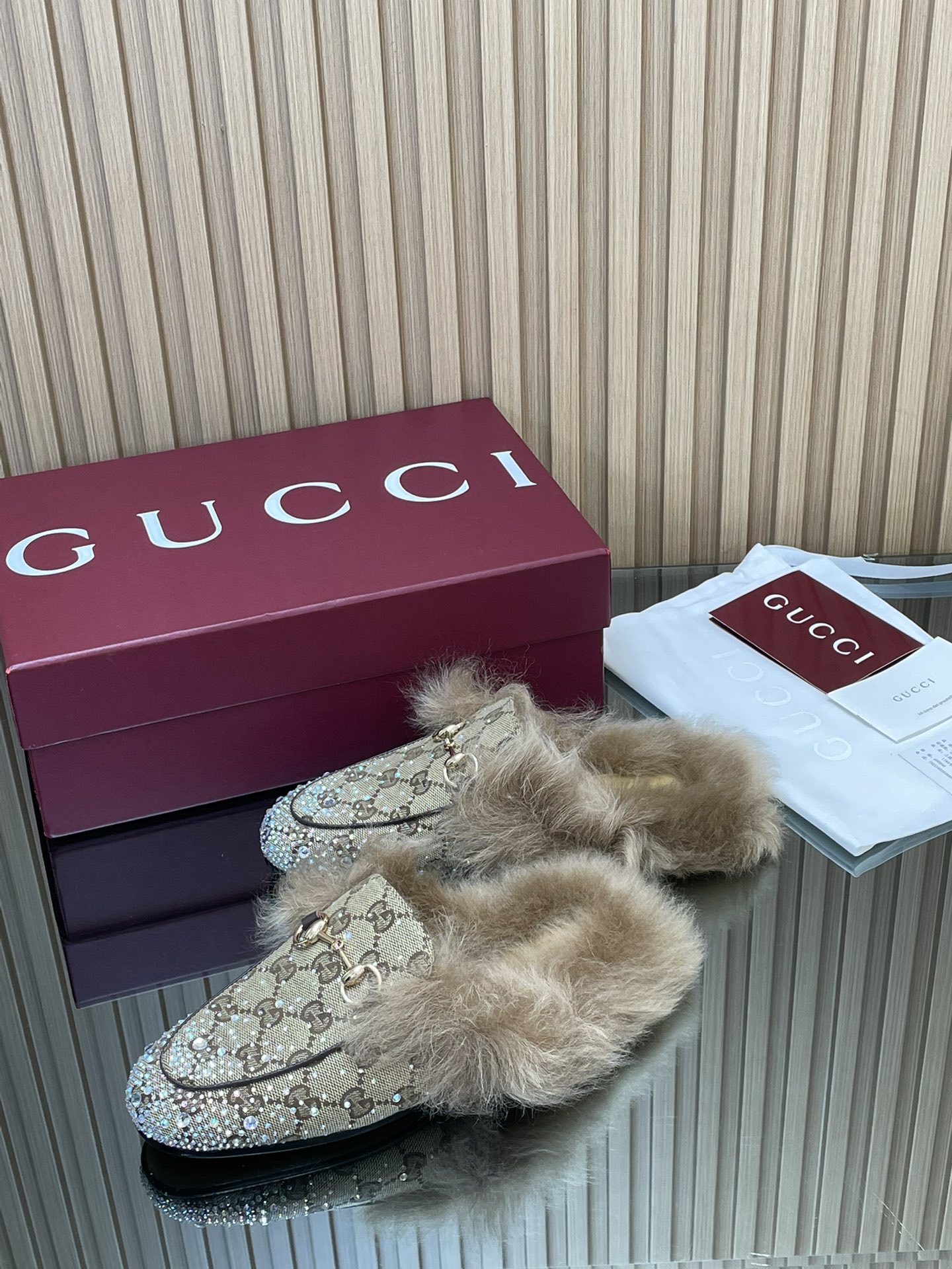 Gucci Jordaan Crystal Embellished Loafer Mules - Supreme Quality & Comfort 5 i1759043506 6703 2