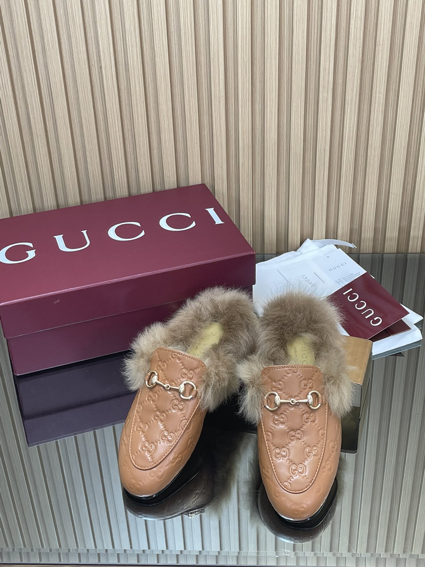 Gucci Jordaan GG Embossed Leather Mules with Horsebit Detail 2 i1759066777 3621 2