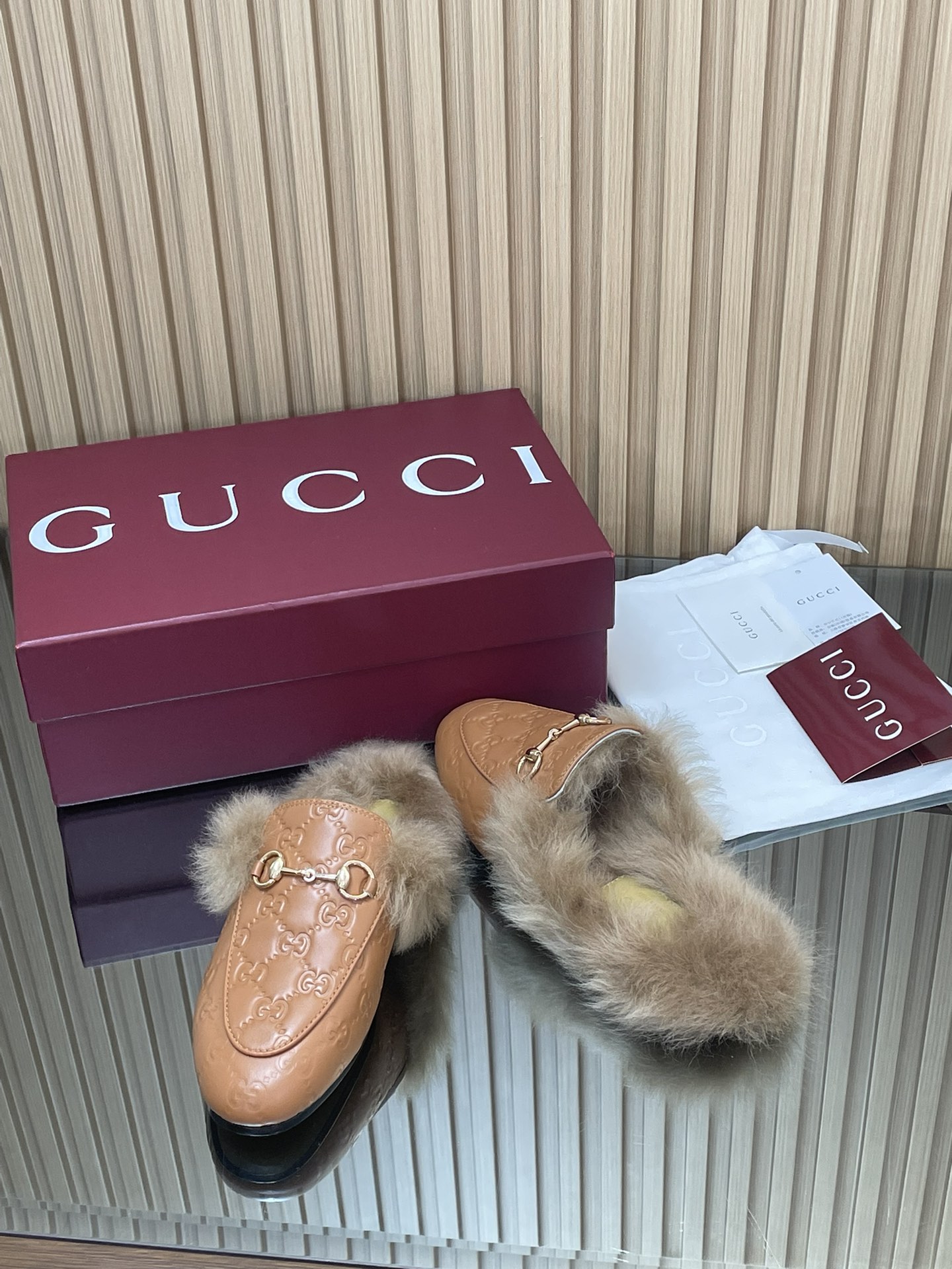 Gucci Jordaan GG Embossed Leather Mules with Horsebit Detail 9 i1759066778 7457 7