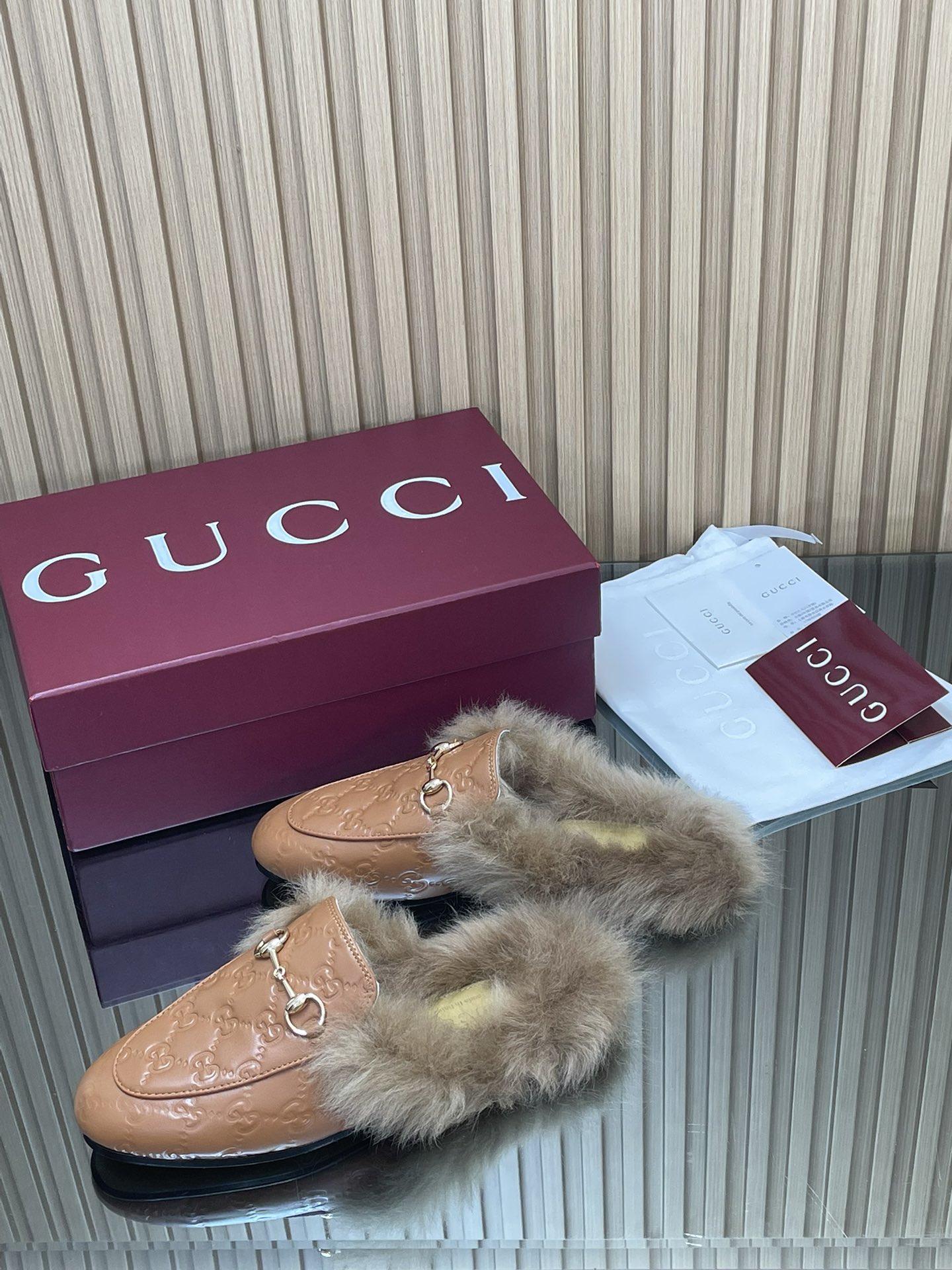 Gucci Jordaan GG Embossed Leather Mules with Horsebit Detail 6 i1759066778 9645 4
