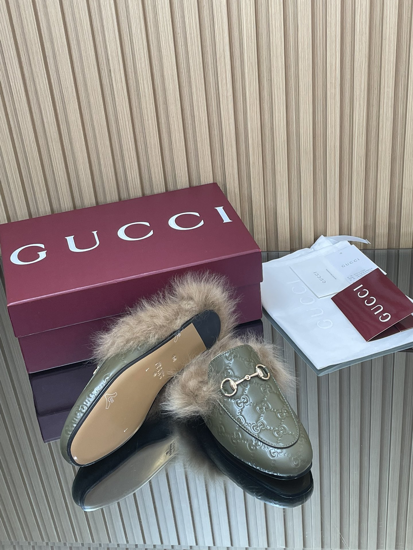 Gucci Jordaan GG Embossed Leather Mules with Horsebit Detail 10 i1759066966 5324 0