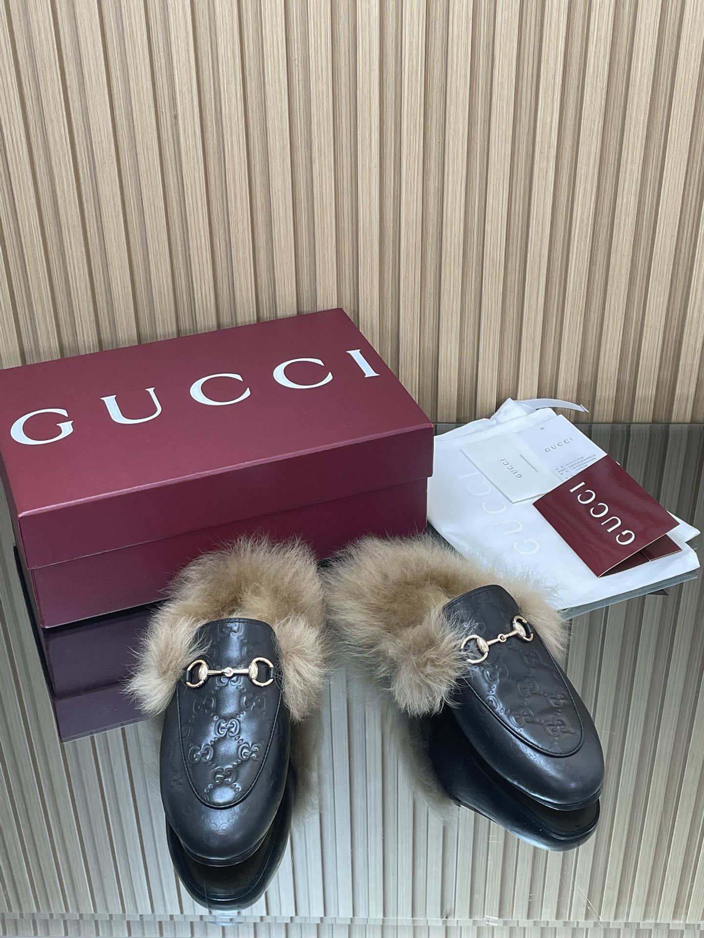 Gucci Jordaan GG Embossed Leather Mules with Horsebit Detail 4 i1759067043 6457 0