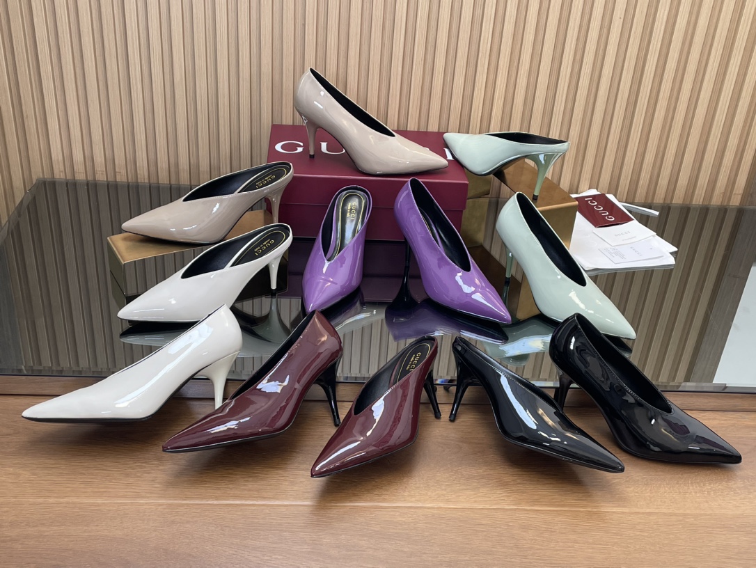 NO:614334,G's autumn and winter series hits the streets with new models, half-slip heels, gucci, high heels19860909G家秋冬系列炸街新款,半拖高跟鞋,gucci,high heels,Women's Shoes