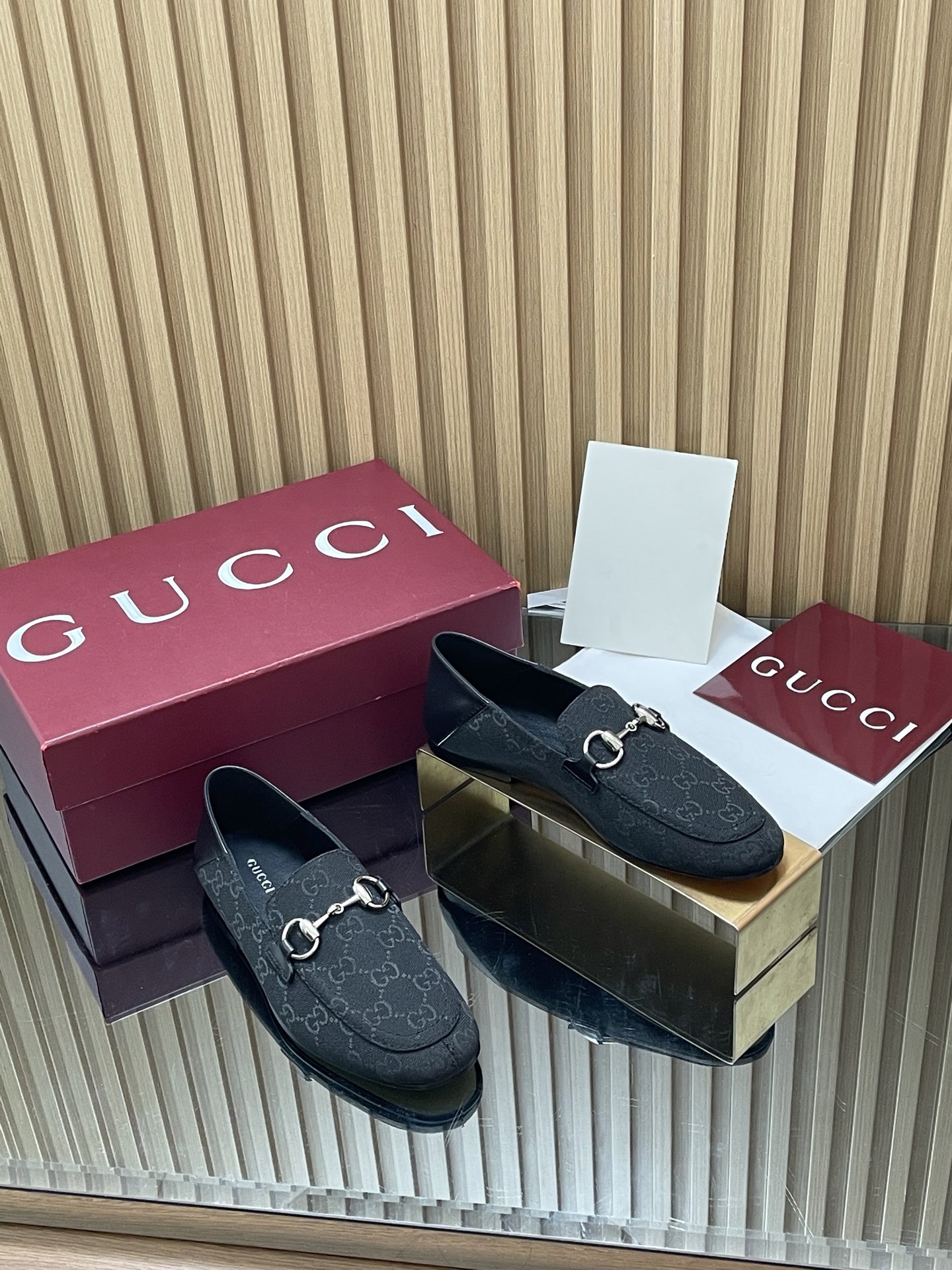 Gucci Embossed GG Horsebit Loafers