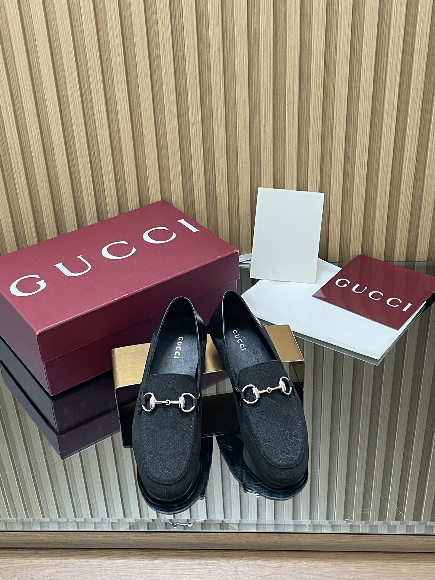 Gucci Embossed GG Horsebit Loafers