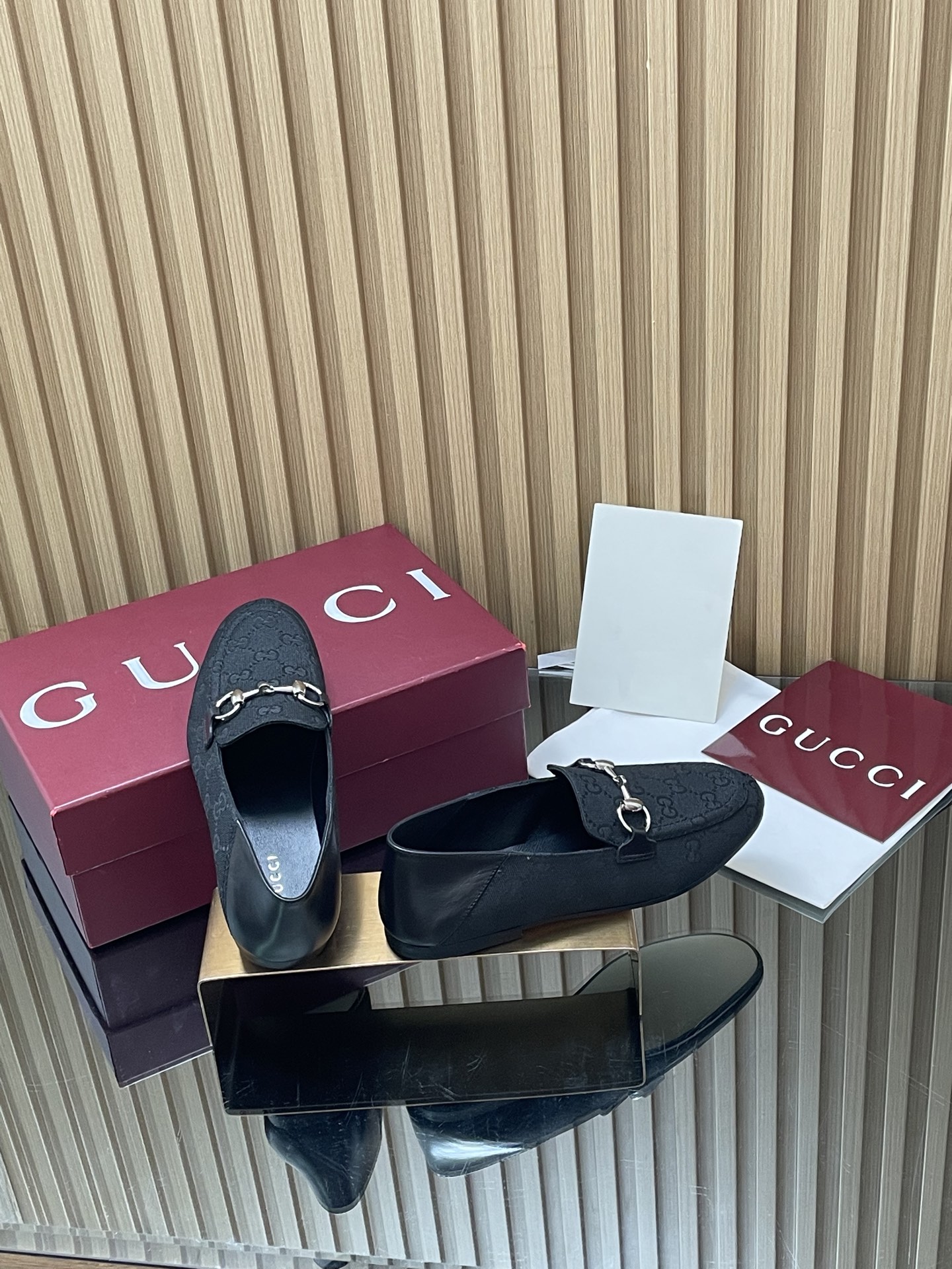 Gucci Embossed GG Horsebit Loafers