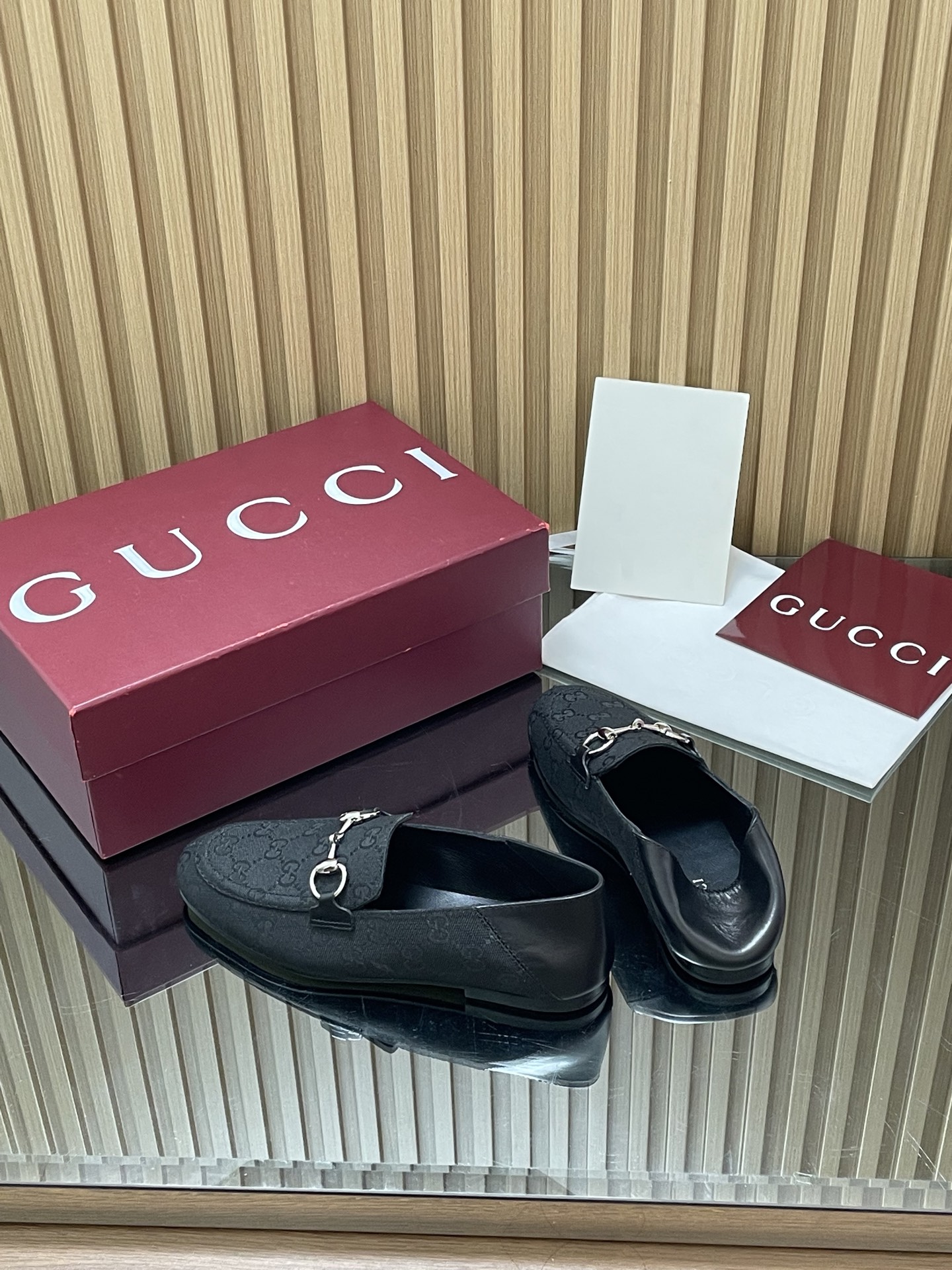 Gucci Embossed GG Horsebit Loafers