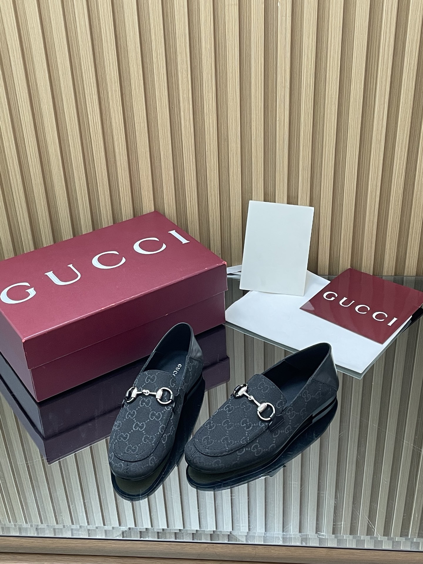 Gucci Embossed GG Horsebit Loafers