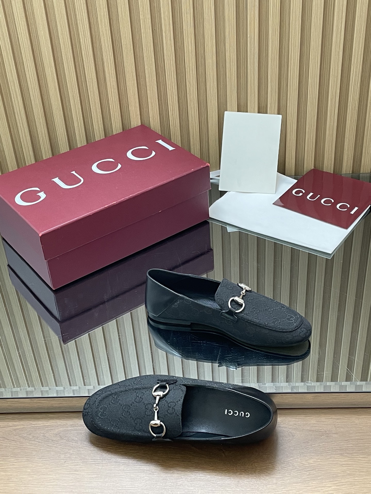 Gucci Embossed GG Horsebit Loafers