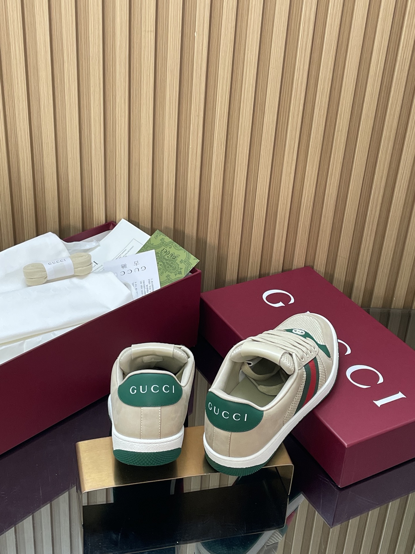 Gucci Web Stripe Low Top Sneakers