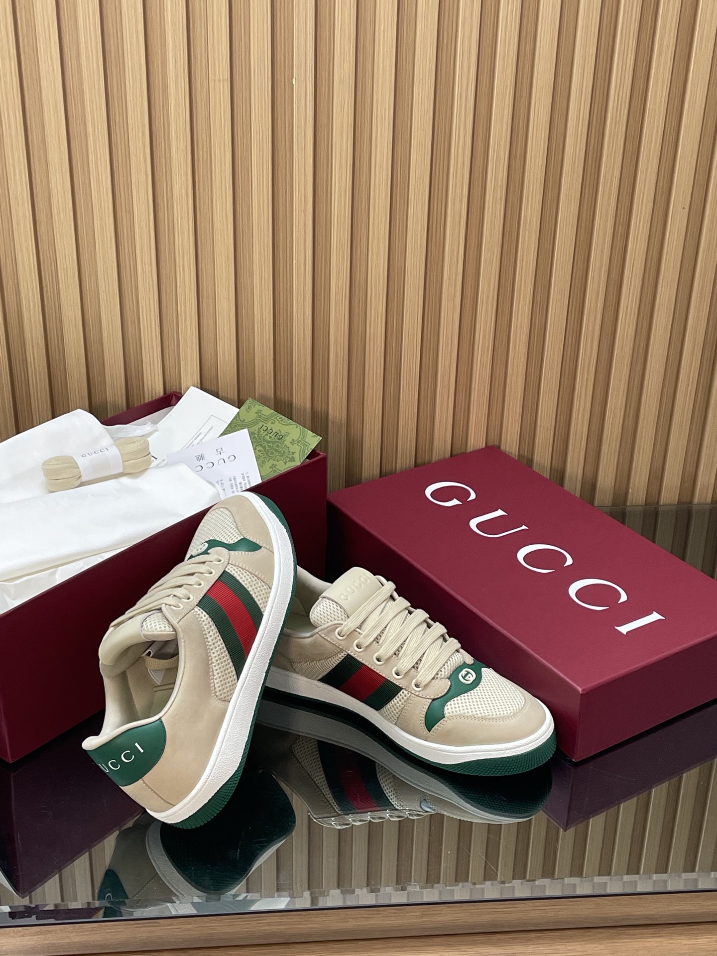 Gucci Web Stripe Low Top Sneakers