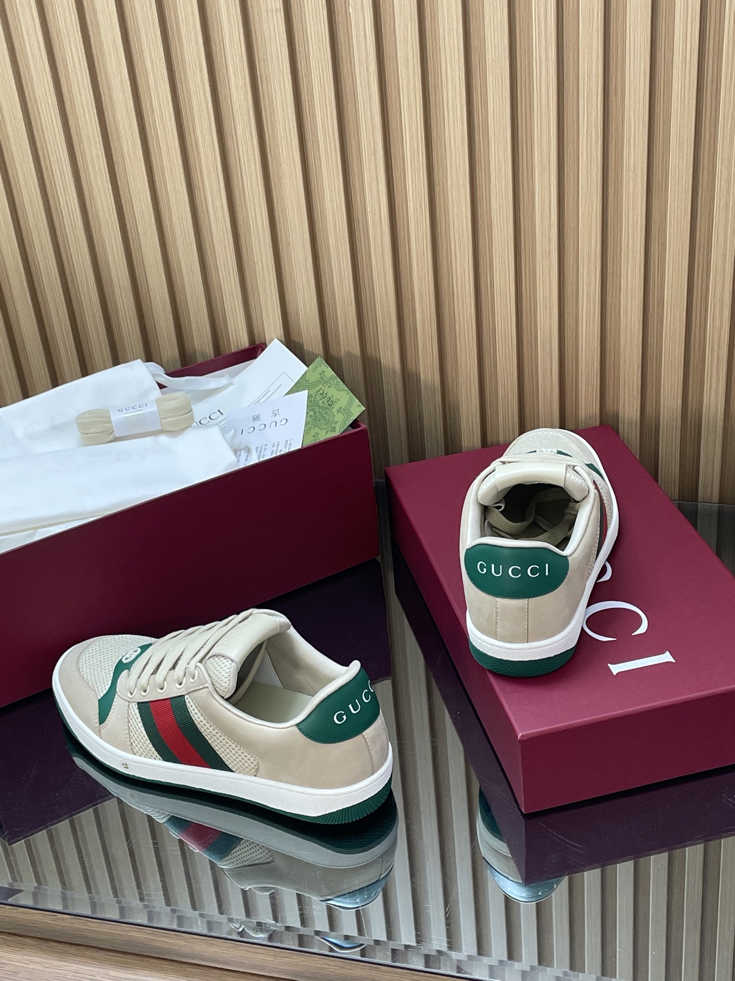 Gucci Web Stripe Low Top Sneakers