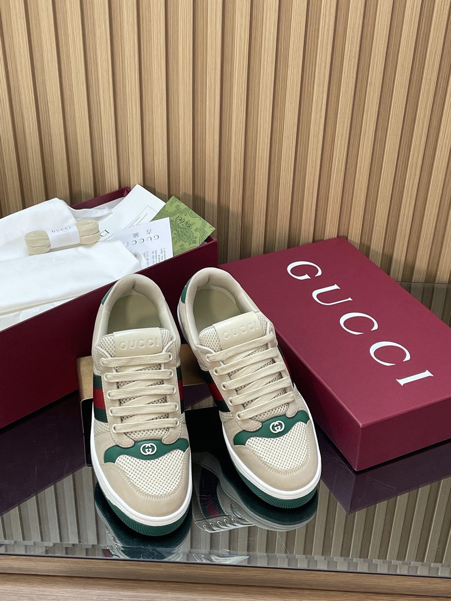 Gucci Web Stripe Low Top Sneakers