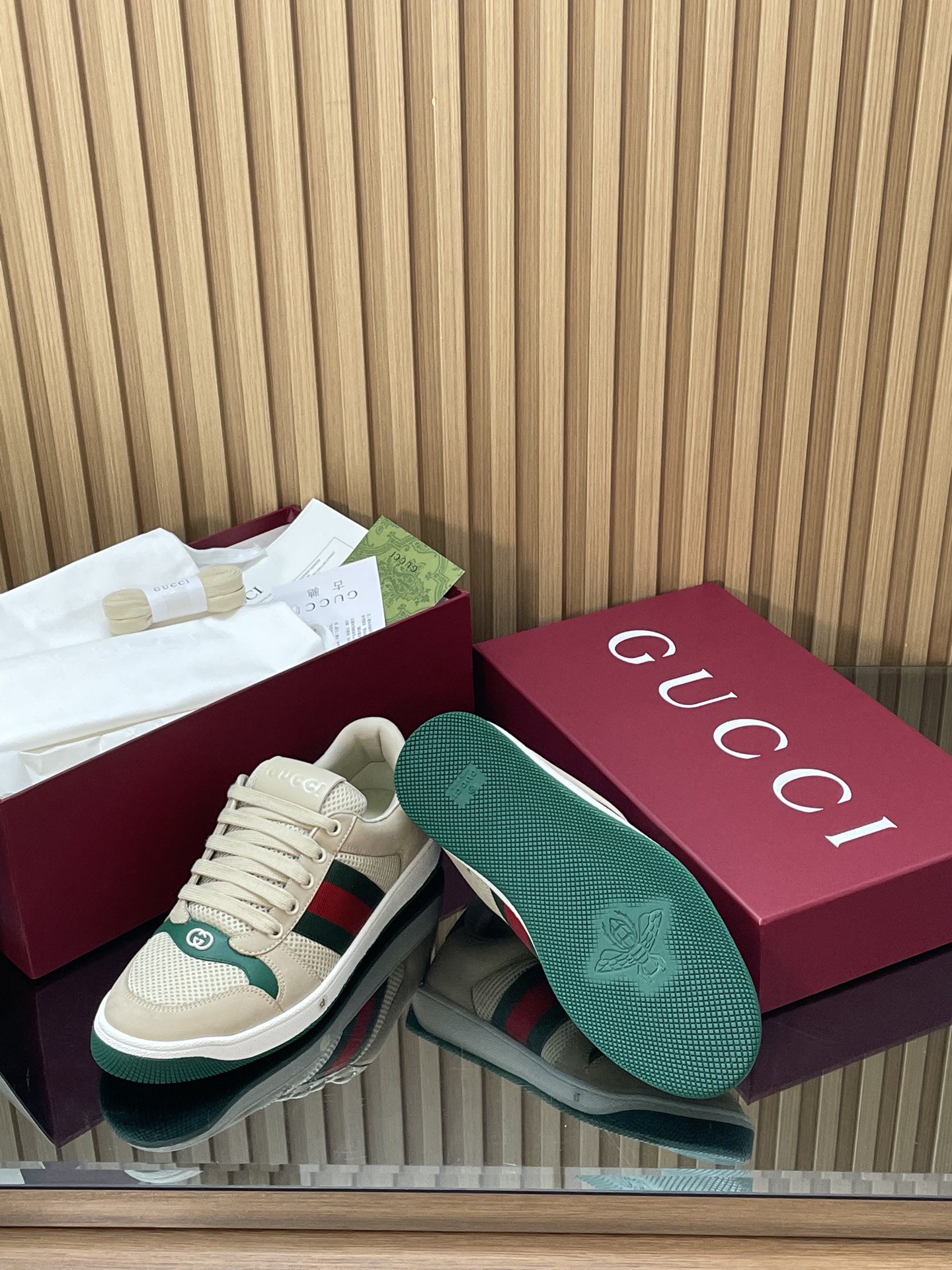 Gucci Web Stripe Low Top Sneakers