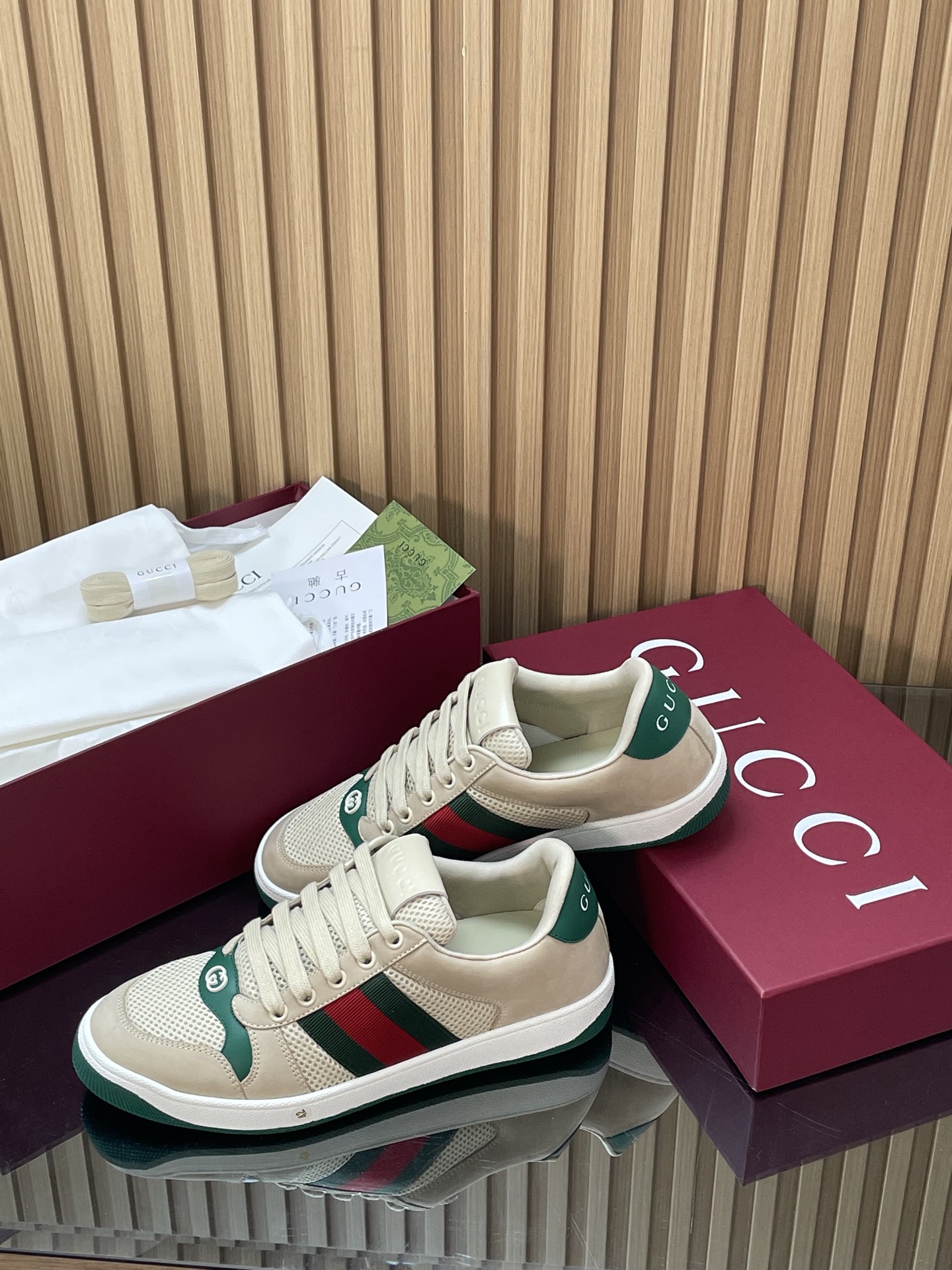 Gucci Web Stripe Low Top Sneakers