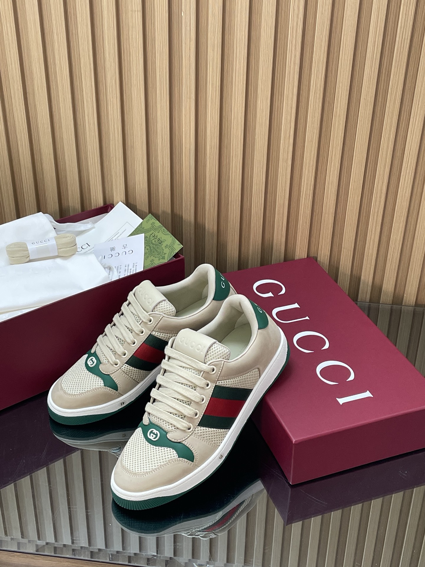 Gucci Web Stripe Low Top Sneakers