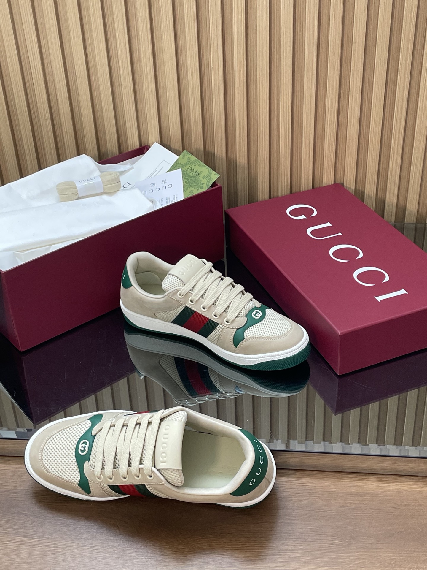 Gucci Web Stripe Low Top Sneakers
