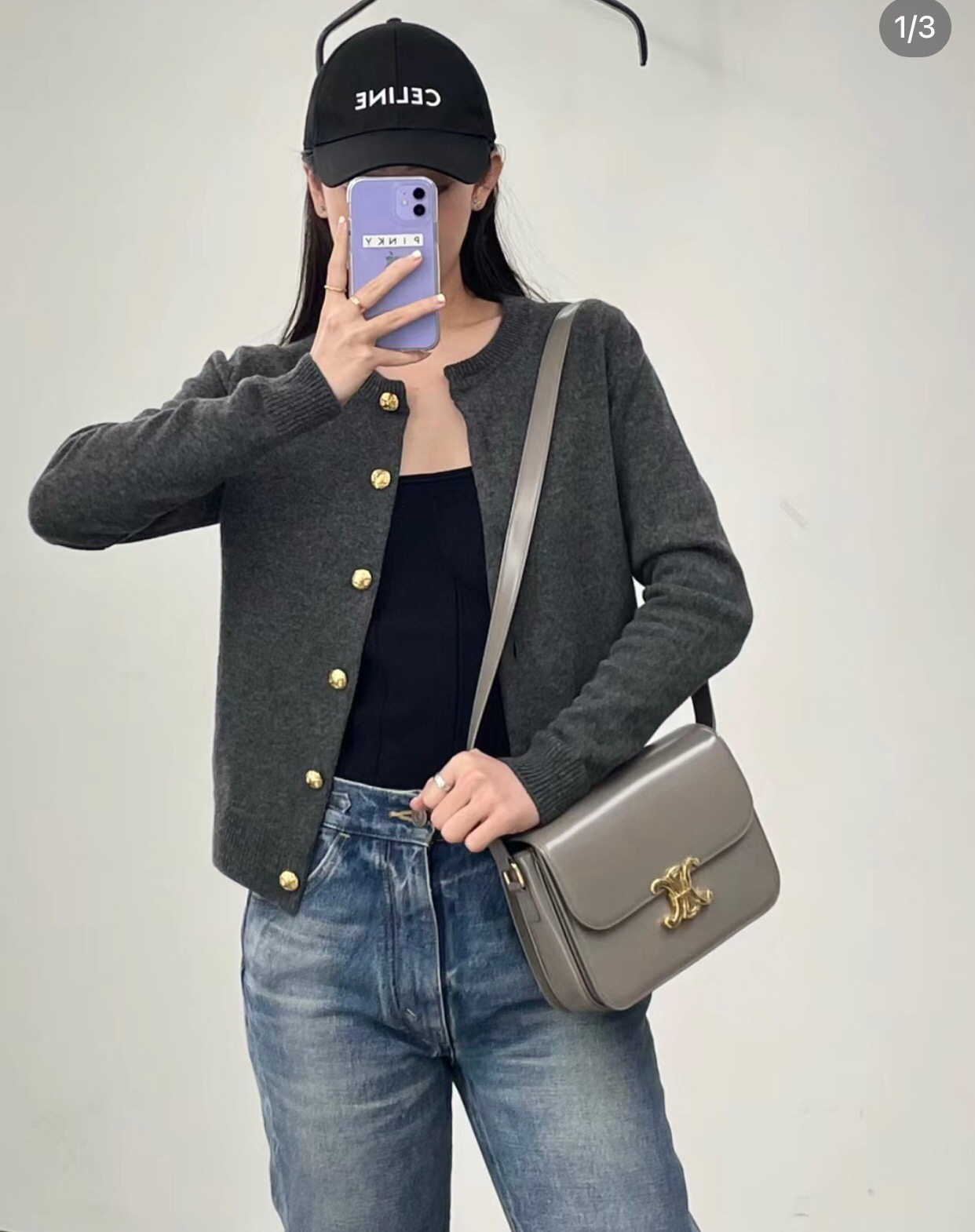 Celine The king of Arc de Triomphe classics, medium size with distinct compartments, large capacity, versatile in all seasons, and very durable