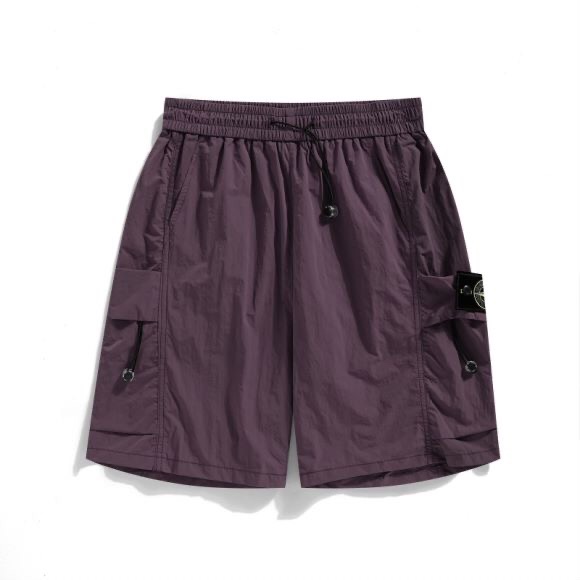 Stone Island Tide-Proof Outdoors: Five-Minute Shorts for Men and Women. Colors: Black, Almond, Khaki, Purple. Sizes: M-XXL. - 图片 2