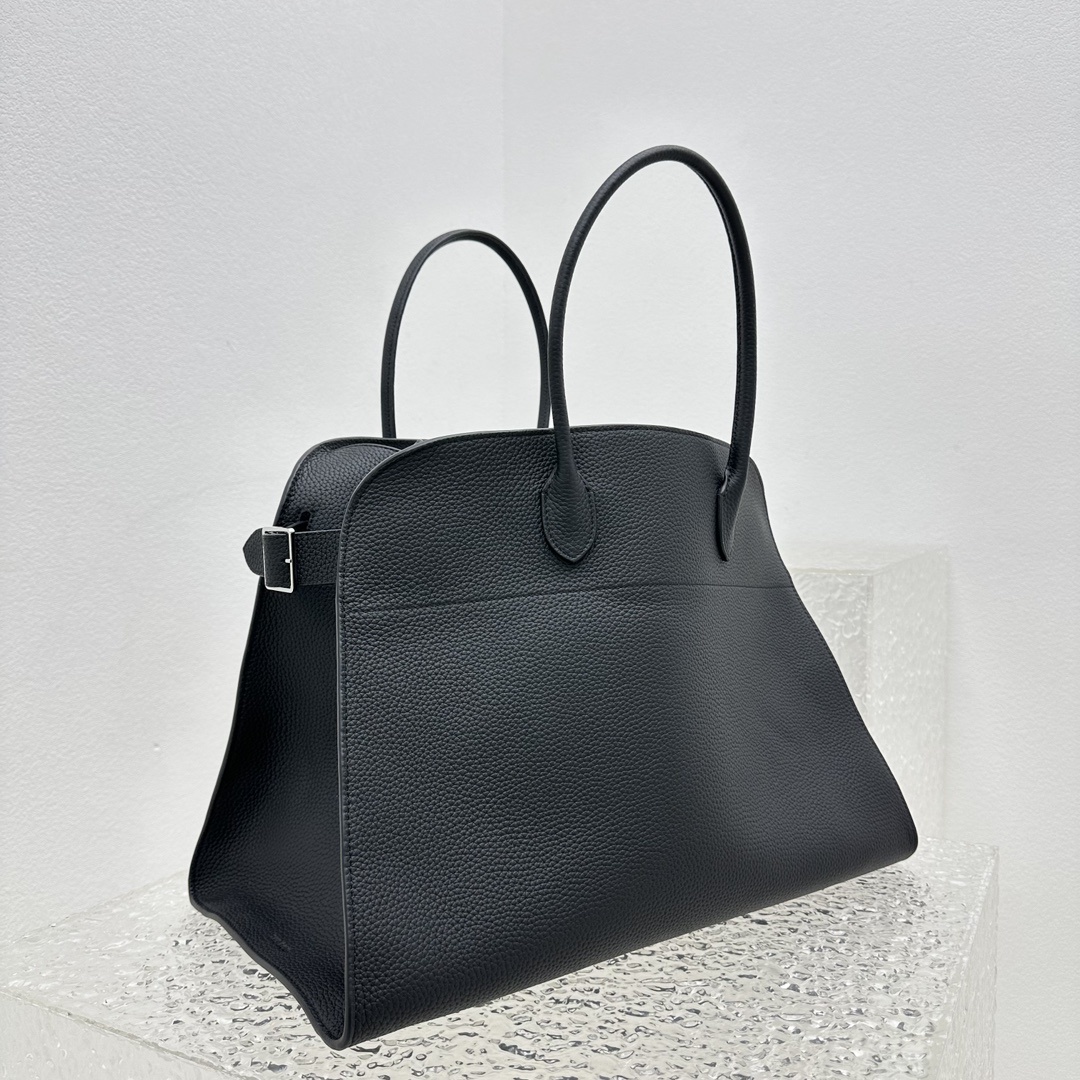 大号荔枝纹黑银Margaux17系列品牌在极简设计上的功力线条干净尽管没有什么logo印花的加持但整体高