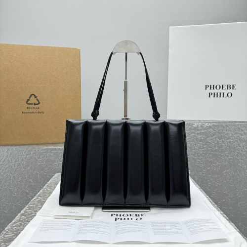 Phoebe Philo Drive Bag, Stylish Leather Tote, 34x12x22cm - Black 1 Phoebe Philo Drive Bag, Stylish Leather Tote, 34x12x22cm - Black