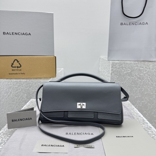 Balenciaga Bel Air Clutch: Sleek Gray Handbag with Versatile Shoulder Strap 1 Balenciaga Bel Air Clutch: Sleek Gray Handbag with Versatile Shoulder Strap