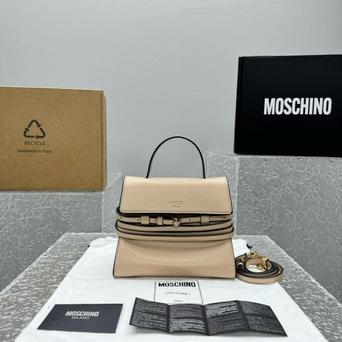 MOSCHINO Tie Me FW24 Lambskin Top Handle Bag Small Size - Style 8100 1 MOSCHINO Tie Me FW24 Lambskin Top Handle Bag Small Size - Style 8100