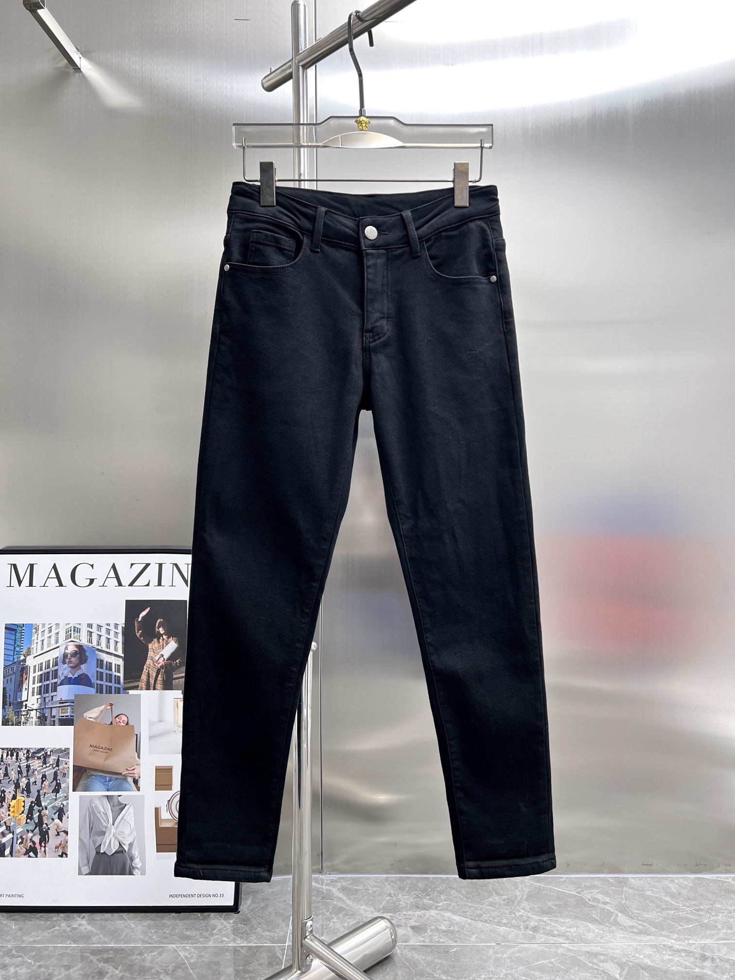 2024Ss Cotton Fabric New Pair with High-Quality Hardware Pocket - 图片 1