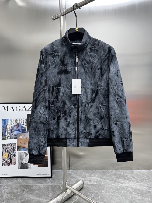 Dior Stand Collar Printed Jacket - Stylish, Comfortable, and High-Quality 1 Dior Stand Collar Printed Jacket – Stylish, Comfortable, and High-Quality