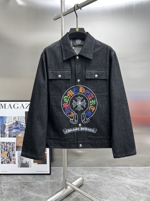 Chrome Hearts CH Denim Jacket, Designer Inspired, Premium Quality, Stylish Outerwear 1 Chrome Hearts CH Denim Jacket, Designer Inspired, Premium Quality, Stylish Outerwear