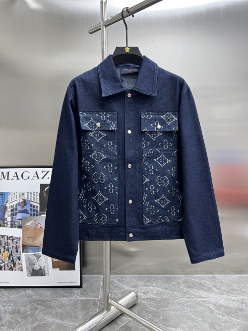 Louis Vuitton Denim Jacket with Monogram, Classic Fit, Luxury Fashion 1 Louis Vuitton Denim Jacket with Monogram, Classic Fit, Luxury Fashion